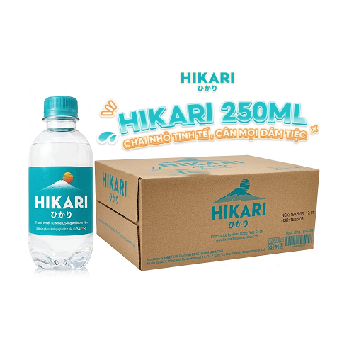 Hikari-chai-250ml Nước suối chai nhỏ 250ml Hikari