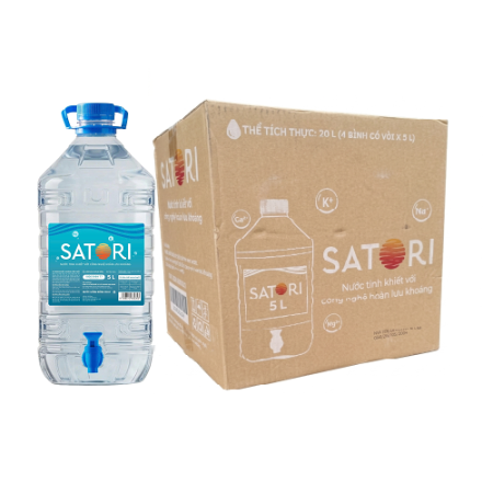 Nước bình 5L có vòi Satori