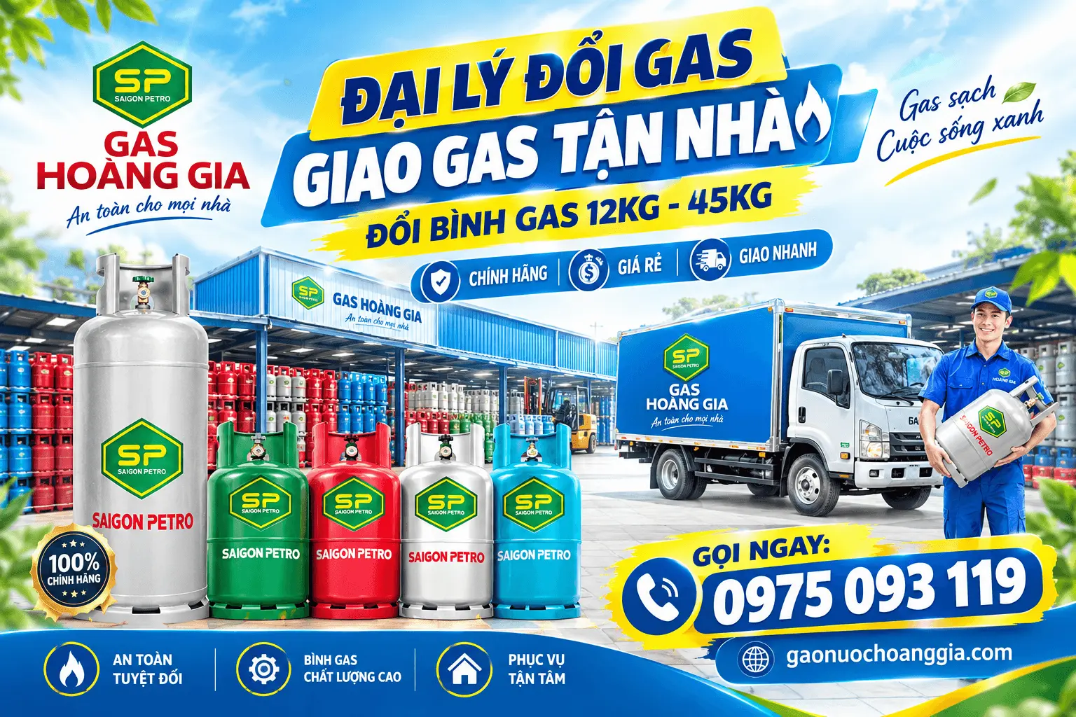 Đại Lý Gas Hoàng Gia: Chuyên Giao Gas, Đổi Bình Gas 12kg Uy Tín Tại Thủ Đức, Bình Thạnh