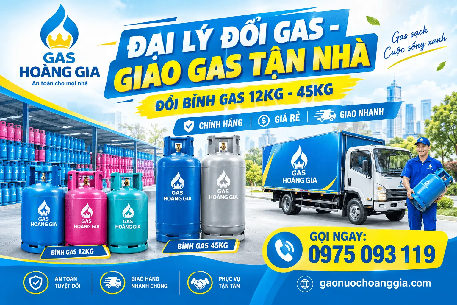 Đại Lý Gas Hoàng Gia: Chuyên Gaio Gas, Đổi Bình Gas 12kg Uy Tín Tại Thủ Đức, Bình Thạnh